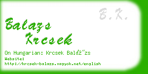 balazs krcsek business card